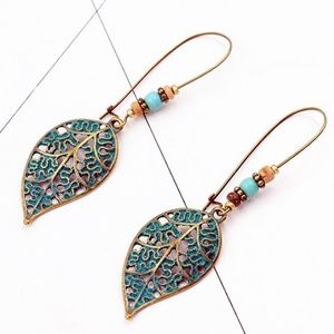 **BELAFLORE* Leaf Design Fashion Dangle Earrings